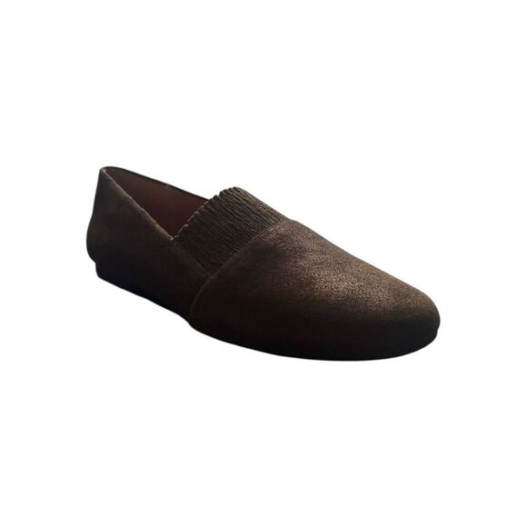 Gentle Souls by Kenneth Cole Women's Eugene Ruffle Slipper Loafer Brown Sz 6 NWB - Picture 1 of 8